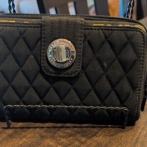 Vera Bradley Black Quilted Clutch/Wallet